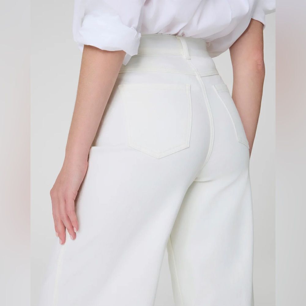 NEW SPANXshape EveryWear Wide Leg Jeans in Chalk Shaping Office Career Size 3X - Picture 6 of 13